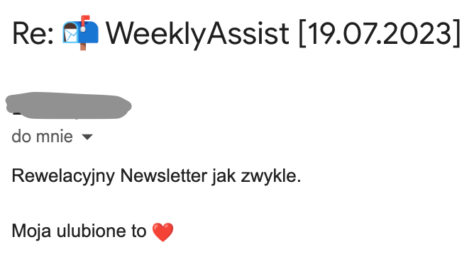 Opinia WeeklyAssist 19.07.2023 Opinia o WeeklyAssist 29.03.2023 Marzena